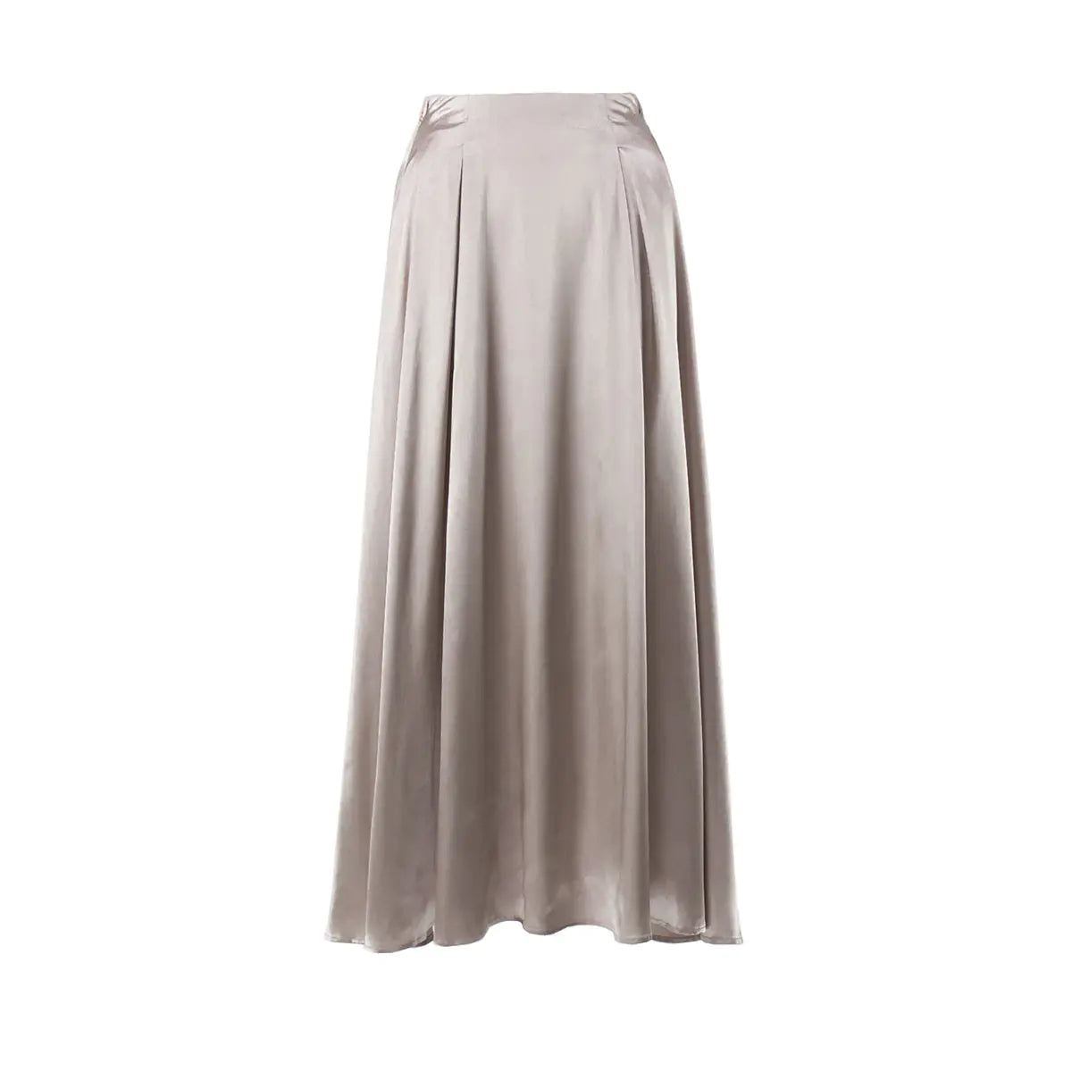2026 Summer Elegant High Waist Satin Maxi Skirt